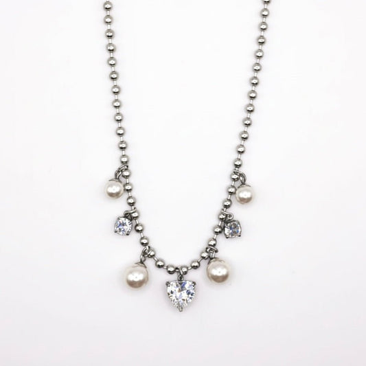 Hearted pearls necklace - Serminity jewelry