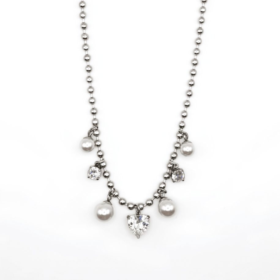 Hearted pearls necklace - Serminity jewelry